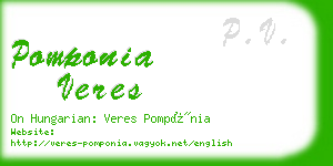 pomponia veres business card
